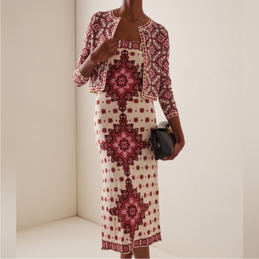 Cara Cara Pink and Cream Sweater Cardigan